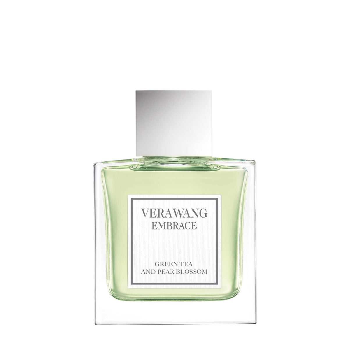 Vera Wang Embrace Green Tea & Pear Blossom bottle offers everyday freshness.