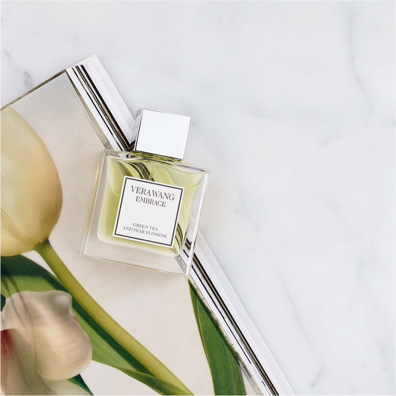 Gift-ready Vera Wang Embrace display suggests thoughtful present.