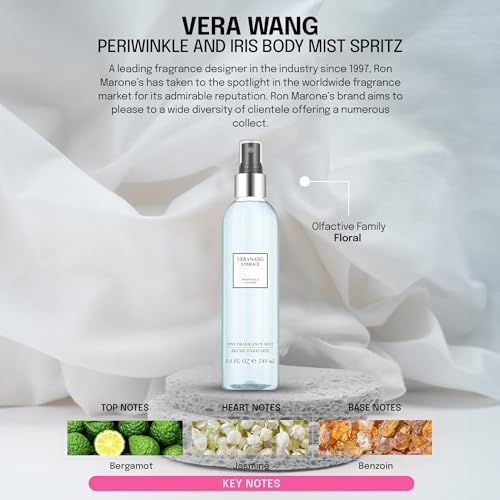 Label close-up on Vera Wang Embrace Periwinkle & Iris notes