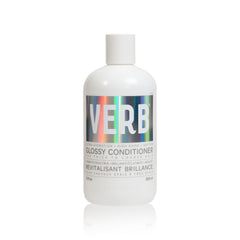 Acondicionador VERB Brillante en botella, aporta suavidad y brillo al cabello.
