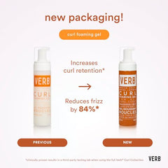 Textura mousse-gel de VERB Curl Foaming Gel; definición sin crujido.