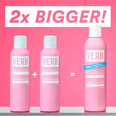 VERB Dry Shampoo Light Tones spray action showing quick root refresh.