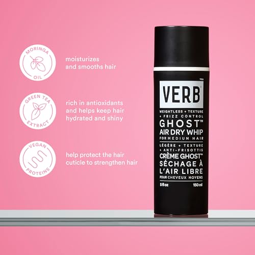 VERB Ghost secado al aire manos aplicando crema de forma uniforme.