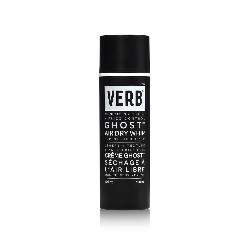 VERB Ghost secado al aire crema para peinar, botella visible, hidratación ligera y antiencrespamiento.