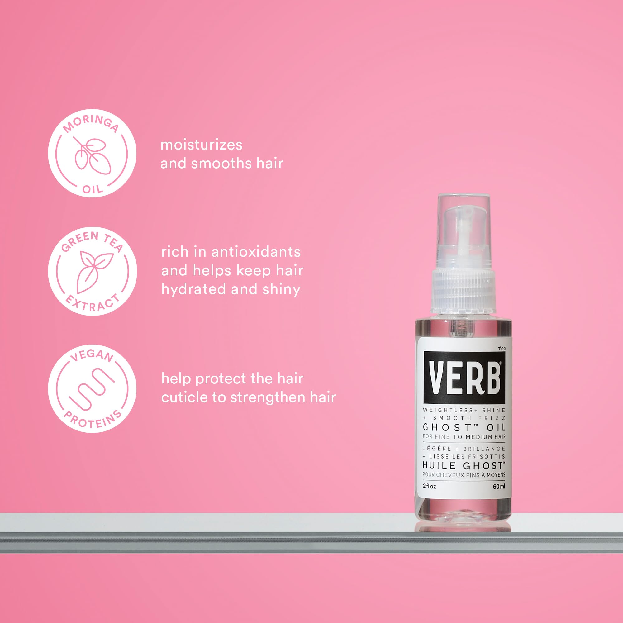 VERB Ghost Conditioner application demonstrating detangling and knot-free hair