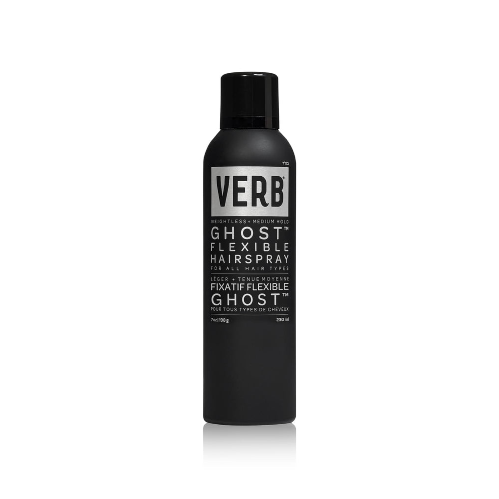 VERB Ghost Flexible Hairspray bottle demonstrates weightless hold for natural styles