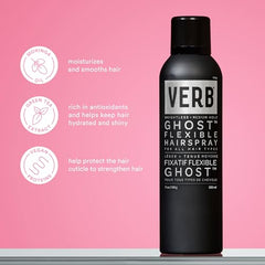 VERB Ghost Hairspray with moringa oil for flexible hold and nourishment