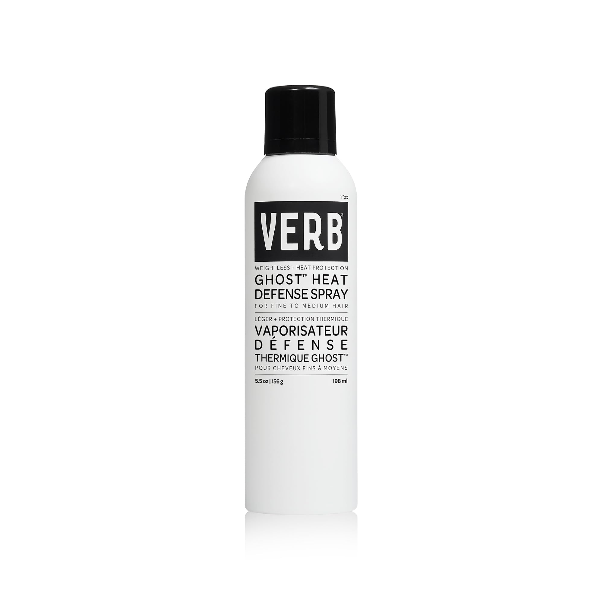 VERB Ghost Heat Defense Spray en bote mostrando aplicación suave y brillo ligero