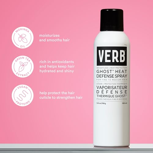 VERB Ghost Heat Defense Spray aplicada para control rápido del frizz