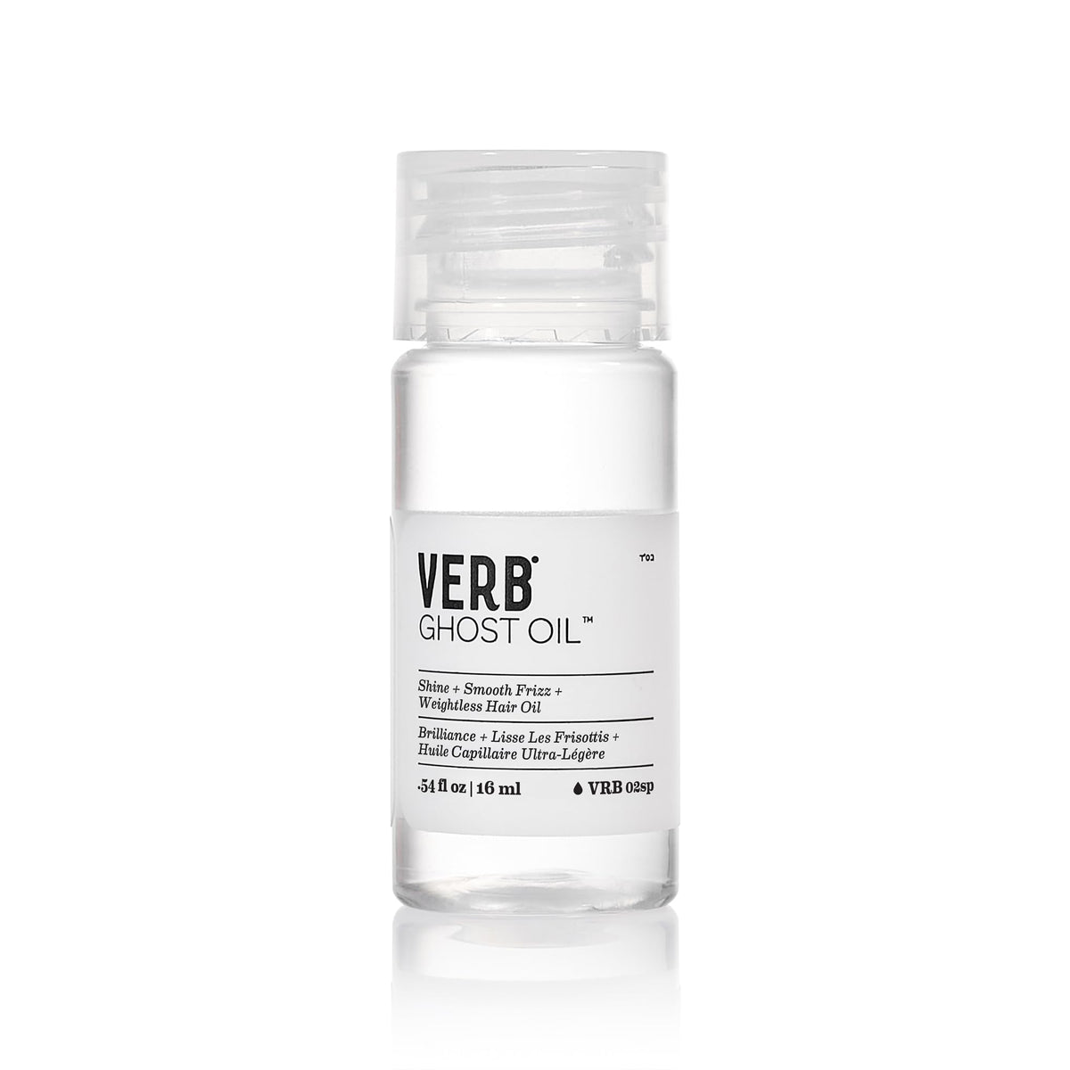 VERB Ghost Oil: botella de 0.54 oz con brillo natural sin peso.