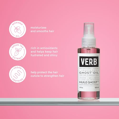 VERB Ghost Oil adds radiant shine without weighing hair down.