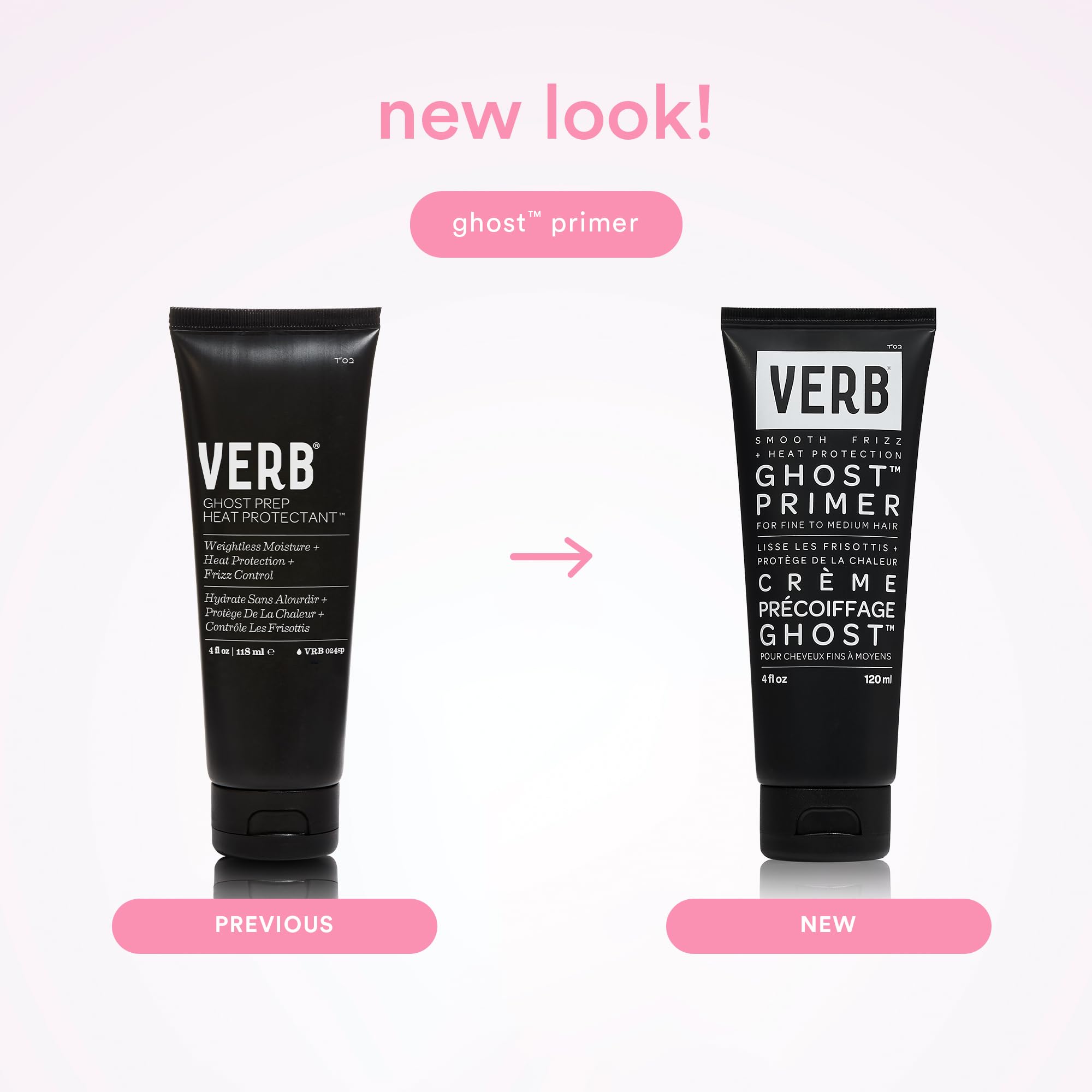 VERB Ghost Primer deja el cabello con brillo y suavidad natural.