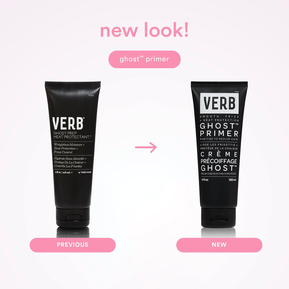 VERB Ghost Primer deja el cabello con brillo y suavidad natural.