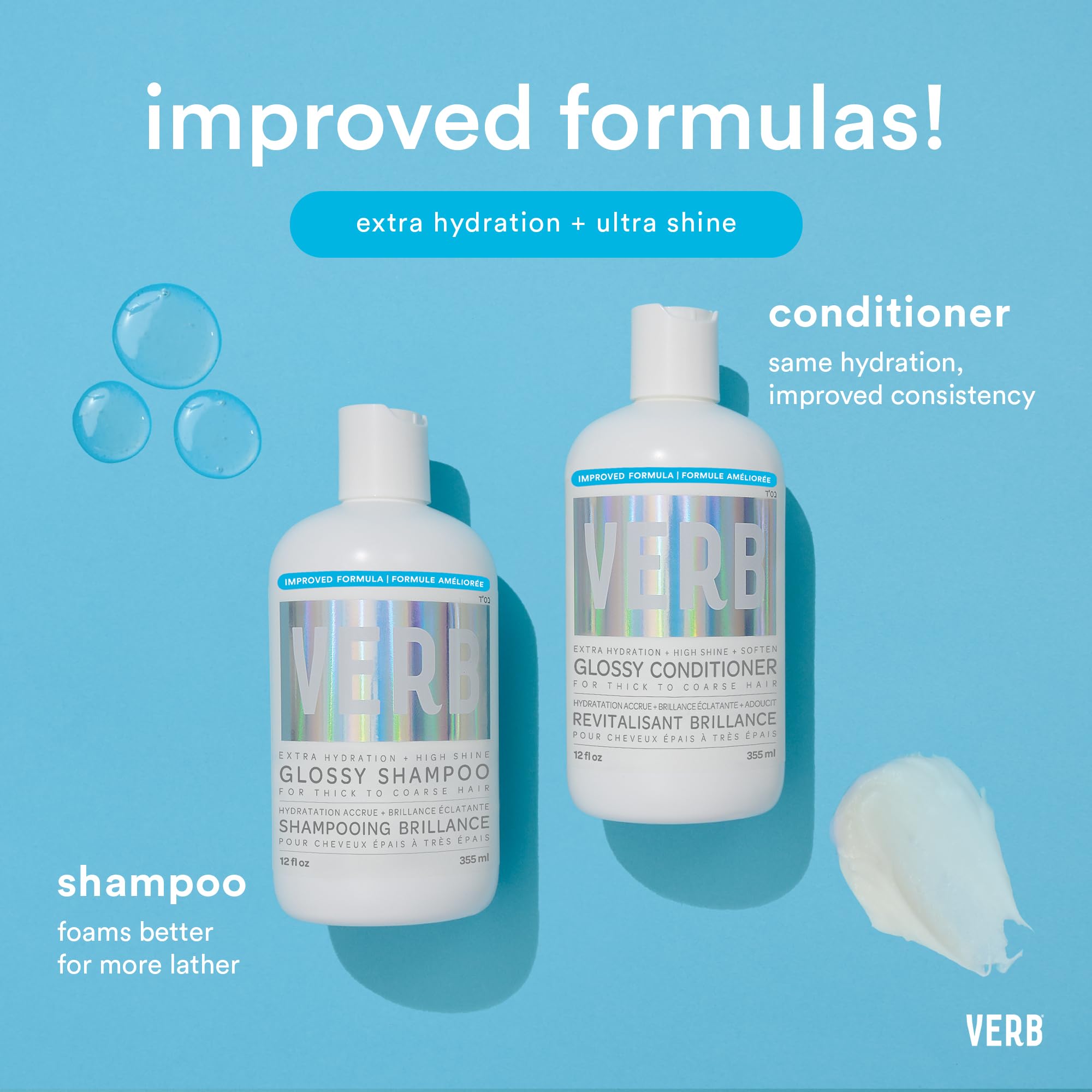 VERB Glossy Shampoo, libre de parabenos para una rutina más natural.