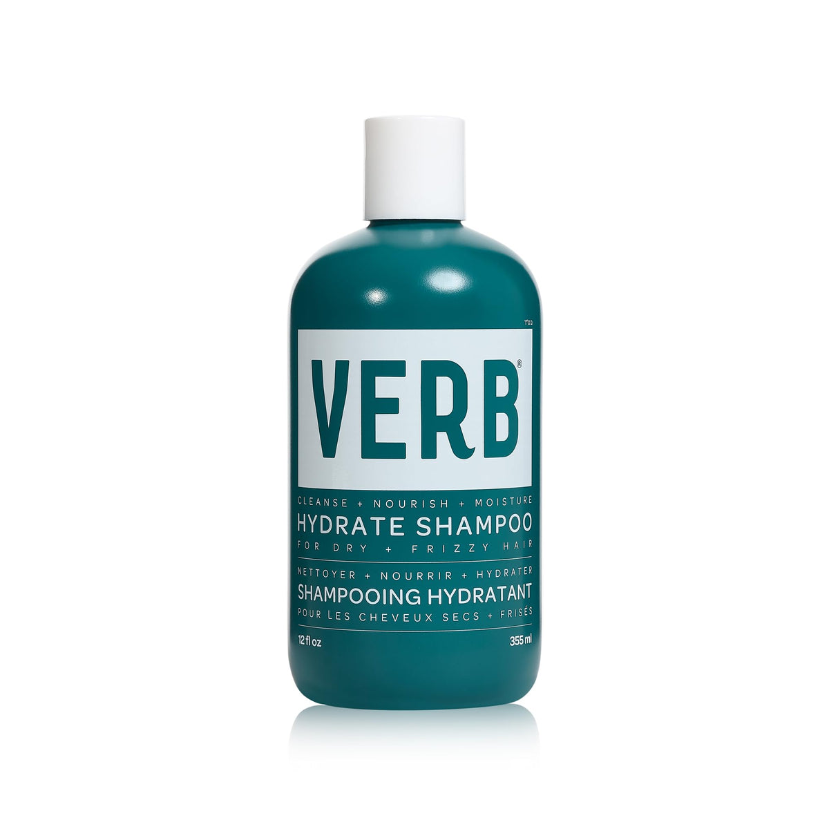 VERB Hidratante Champú en botella, cabello seco recibe hidratación.