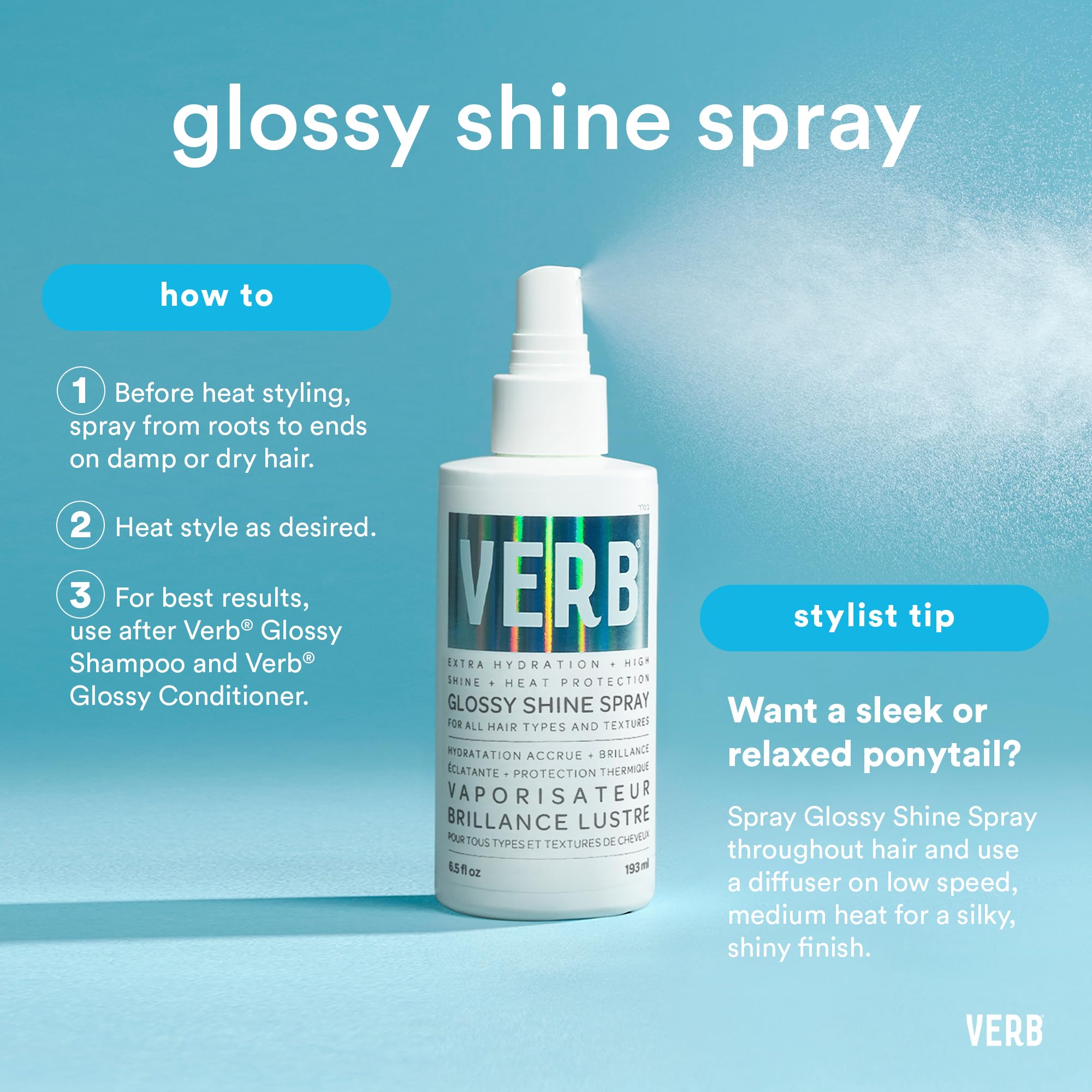 VERB protección térmica de peinado contra calor intenso.