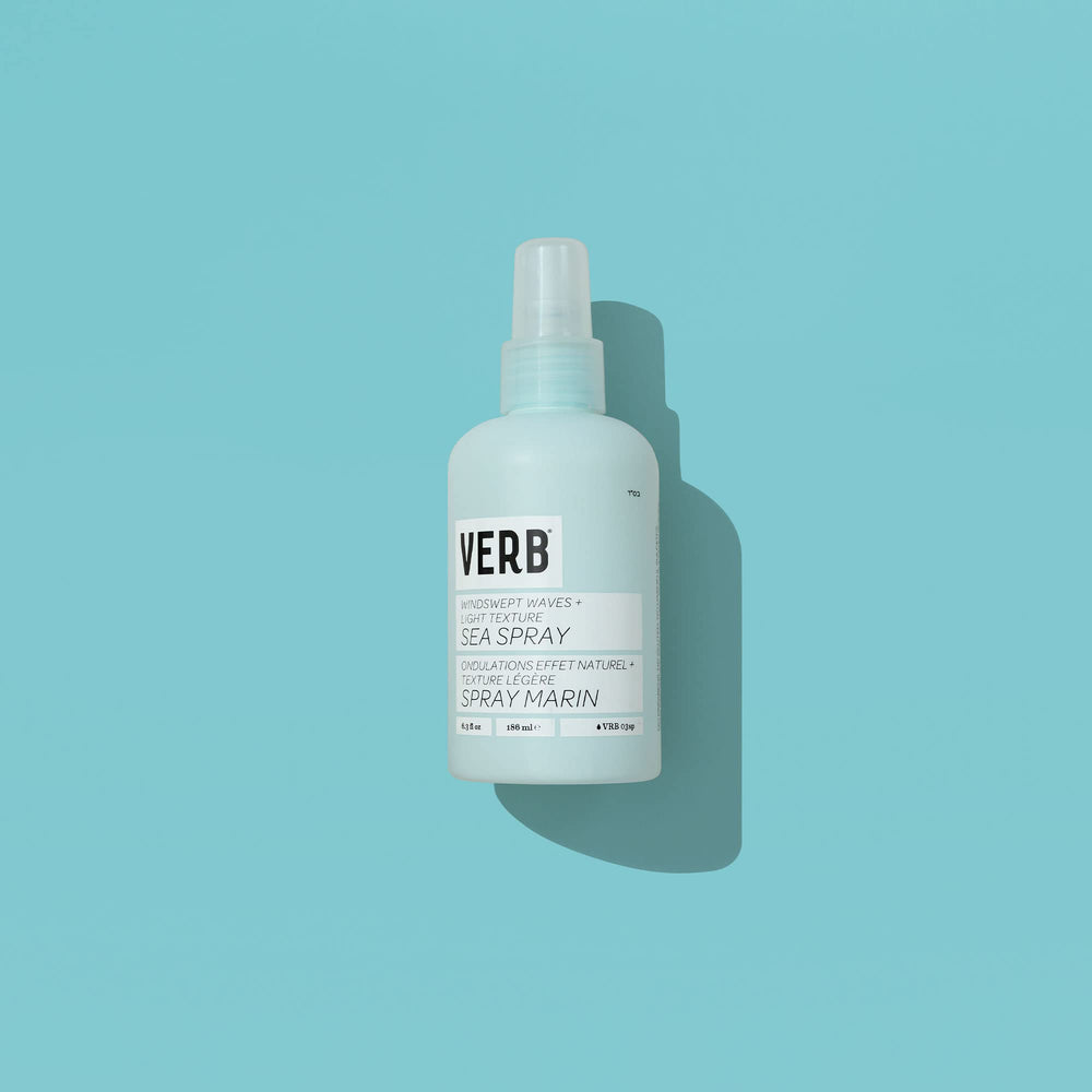 VERB Sea Spray, etiqueta y envase limpio y práctico.