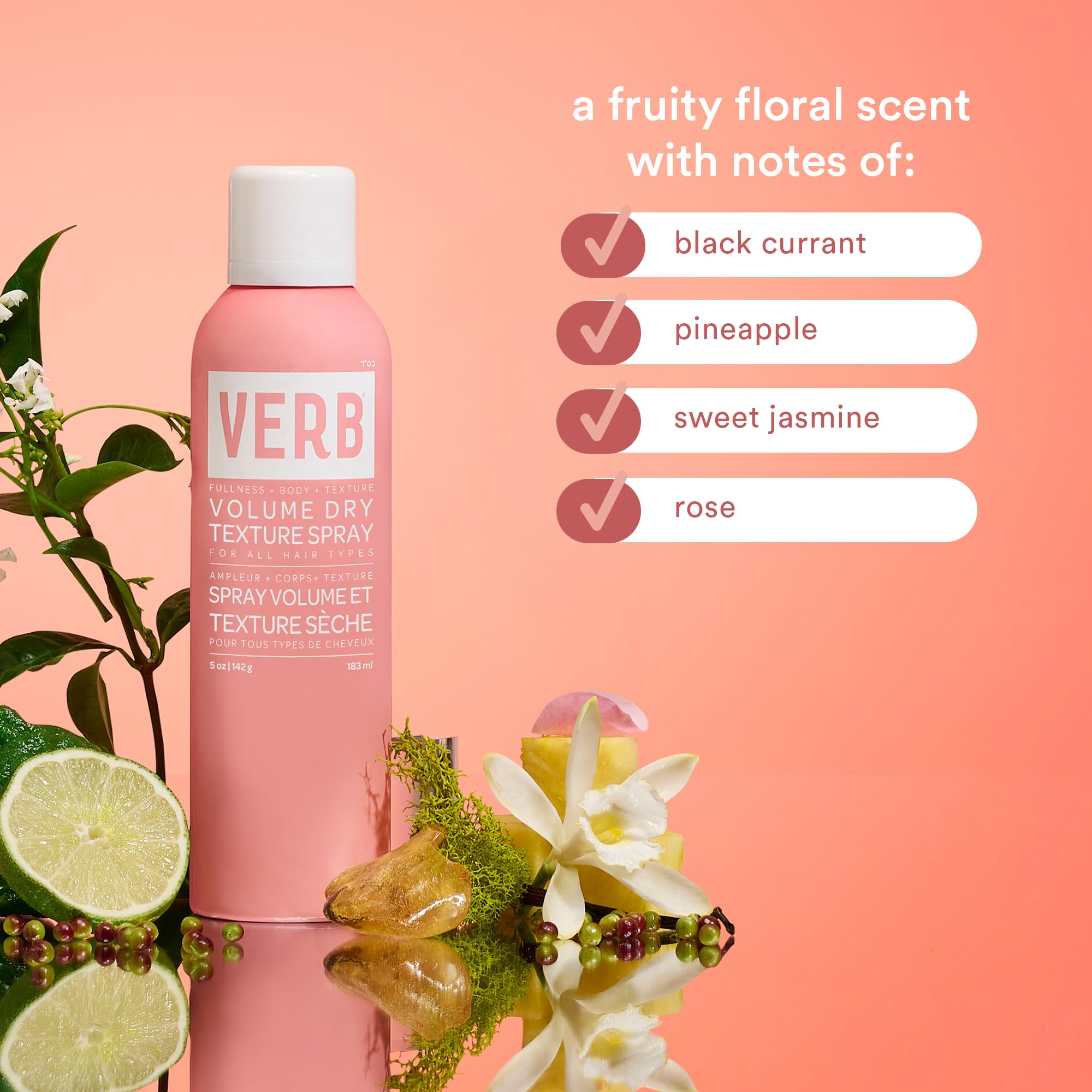 VERB Volume Dry Texture Spray on beachy waves for touchable volume