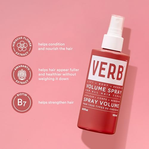 Aplicación de VERB Volume Spray en cabello mojado para levantar raíces