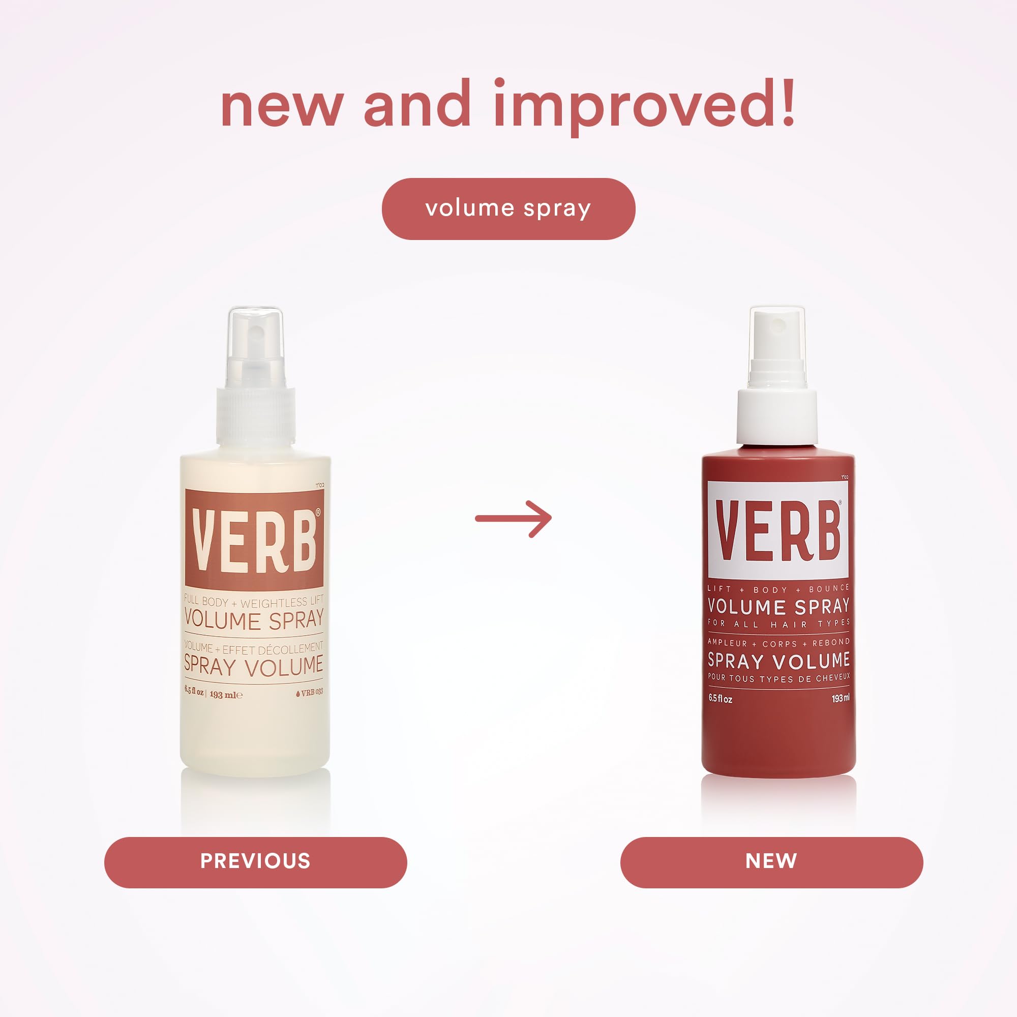 Cabello con volumen después de usar VERB Volume Spray