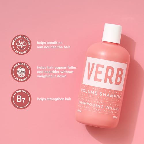 VERB Champú de Volumen, ingrediente de amaranto, nutre y fortalece el cabello.