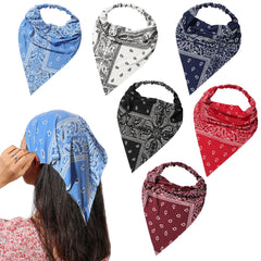 Vercret bandana de cabello 6 piezas boho triángulo para comodidad diaria