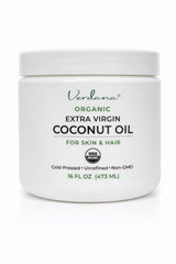 Verdana Aceite de Coco Orgánico Extra Virgen, frasco amplio para uso diario en piel.