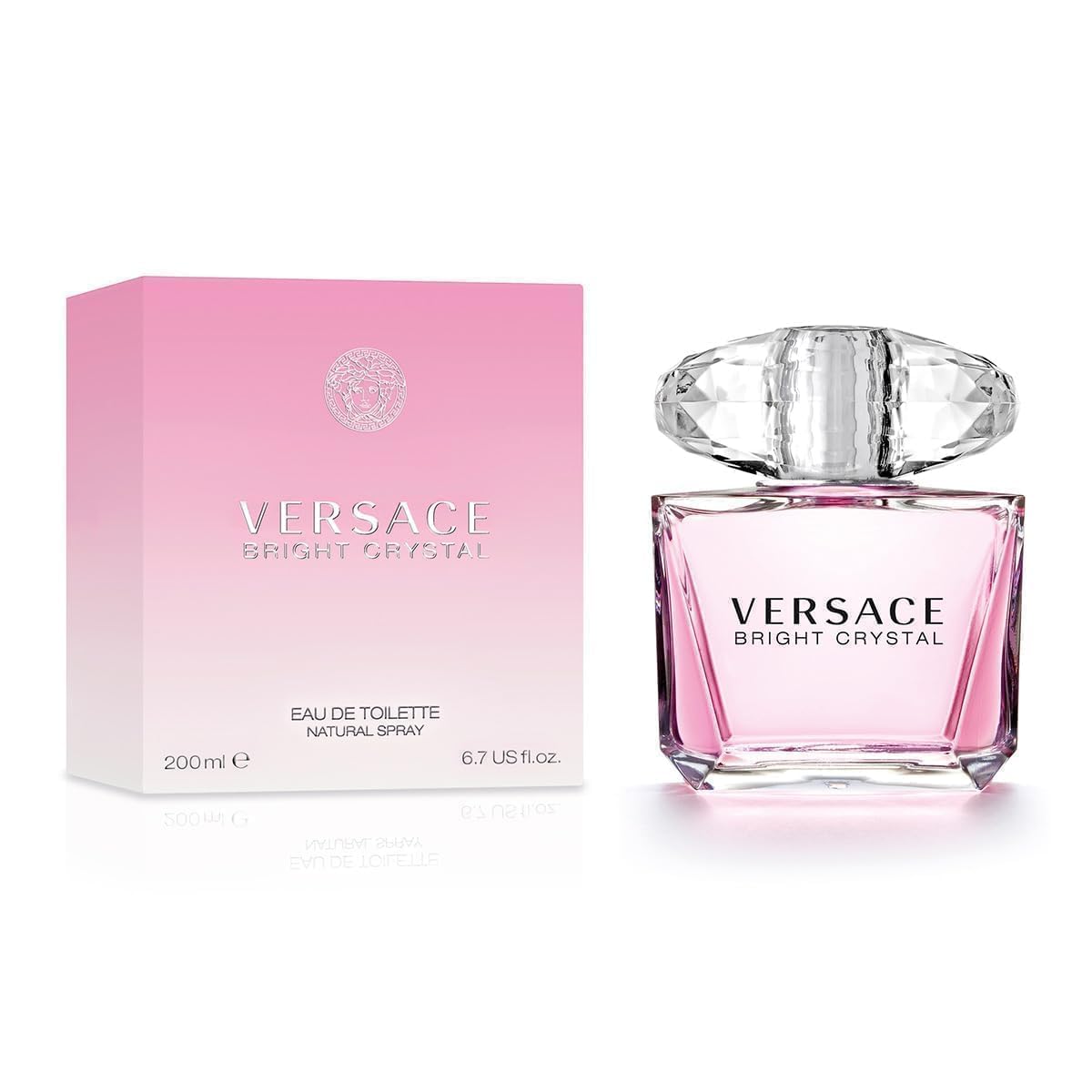 Versace Bright Crystal spray action captures a sparkling moment