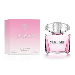 Versace Bright Crystal spray action captures a sparkling moment