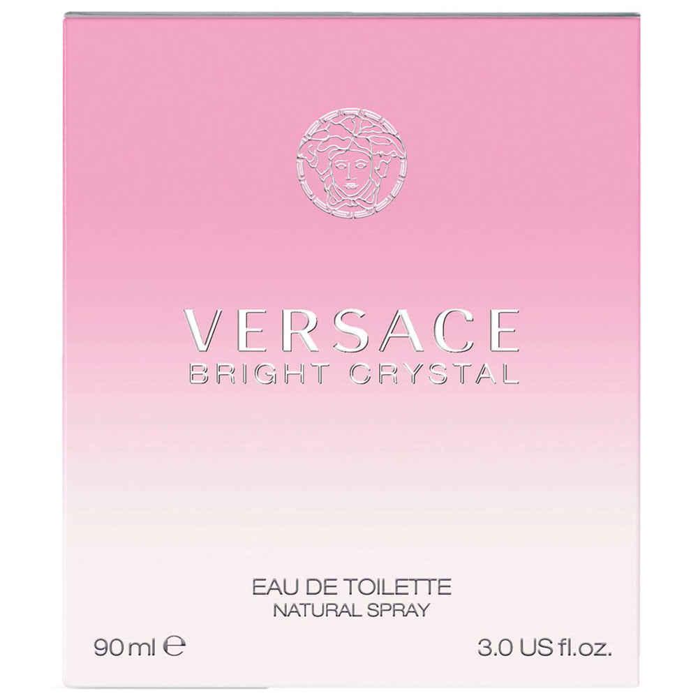 Versace Bright Crystal top notes of yuzu and pomegranate create a refreshing opening.