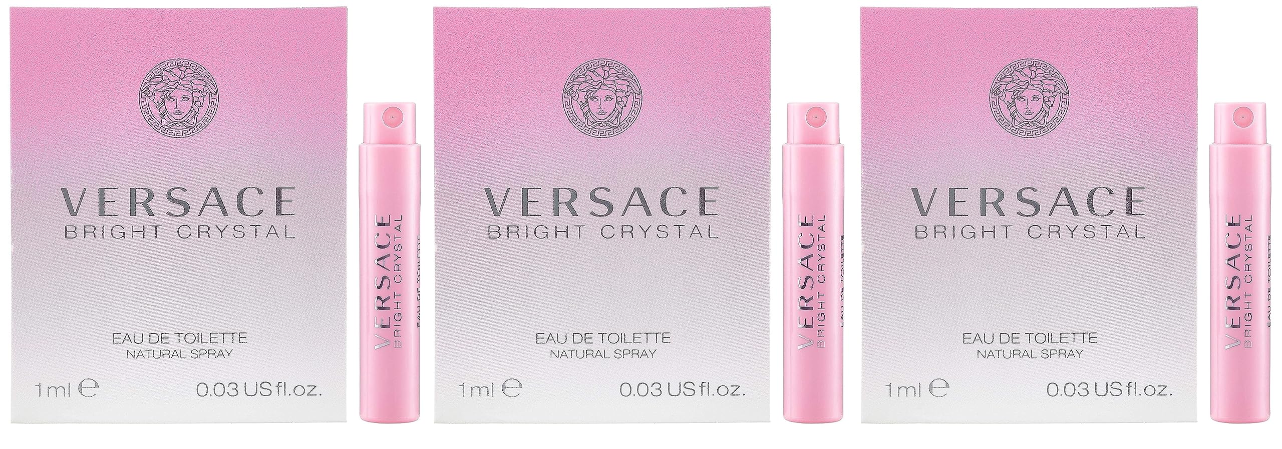 Versace Bright Crystal travel spray set—a portable EDT trio for on-the-go fragrance.