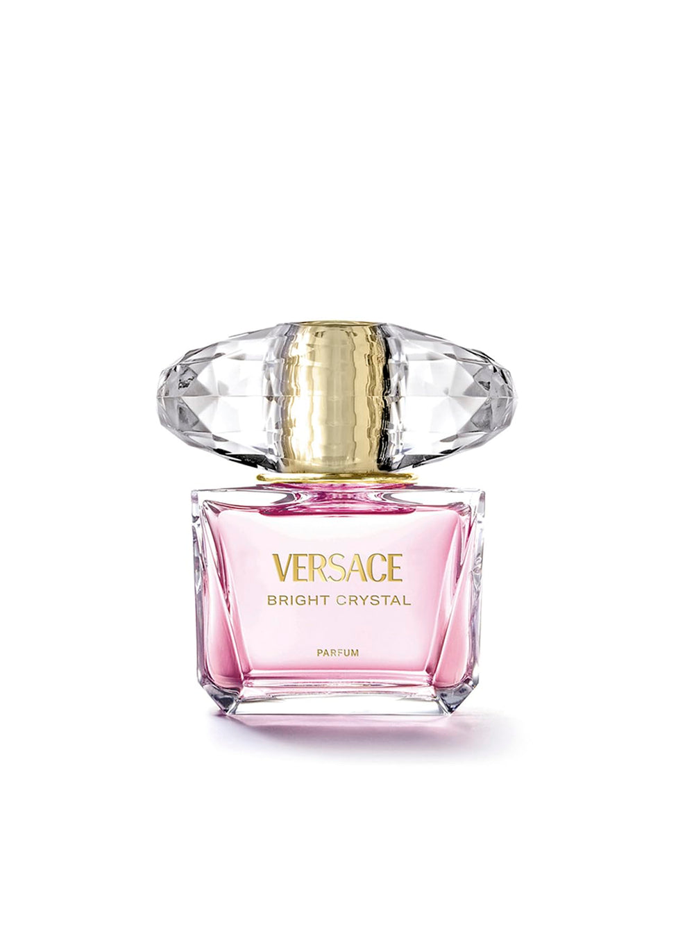 Versace Bright Crystal bottle front view highlights elegant fragrance design for daily wear.