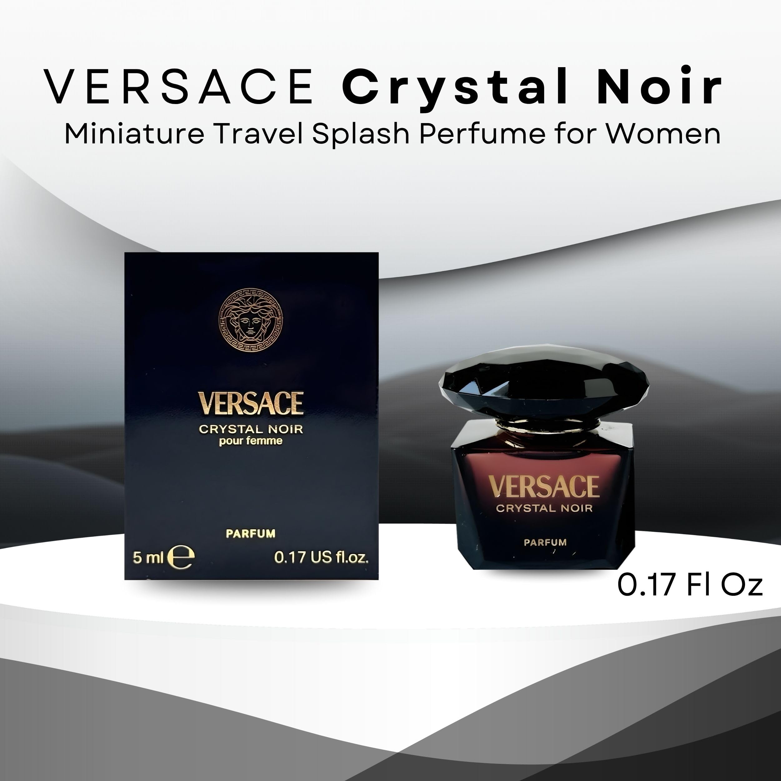 Versace Crystal Noir mini splash ideal for evening clutch moments