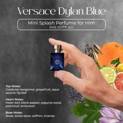 Versace Dylan Blue mini EDT vial ideal for daily freshness.
