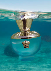 Versace Dylan Turquoise cap detail, refined craftsmanship