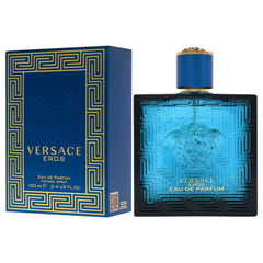 Versace Eros bottle design adds luxury presence on shelves and skin.