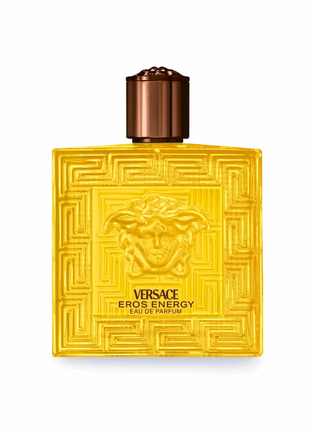 Versace Eros Energy bottle front view, bold citrus scent to energize your day.