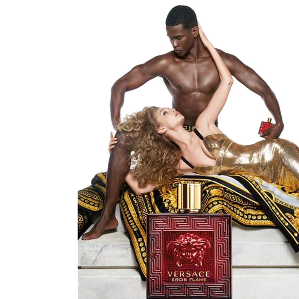 Versace Eros Flame warm spice and woody heart notes.