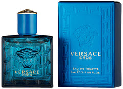 Versace Eros mini box angled view hints at luxury packaging.