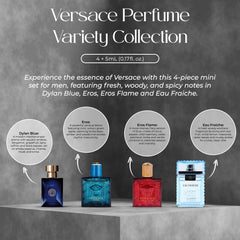 Versace Eros mini EDT vial in bold masculine packaging for on-the-go use.