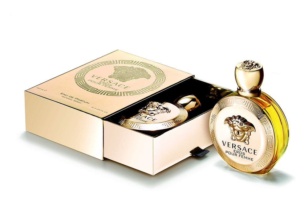 Versace Eros Pour Femme packaging box, ready for gifting occasions