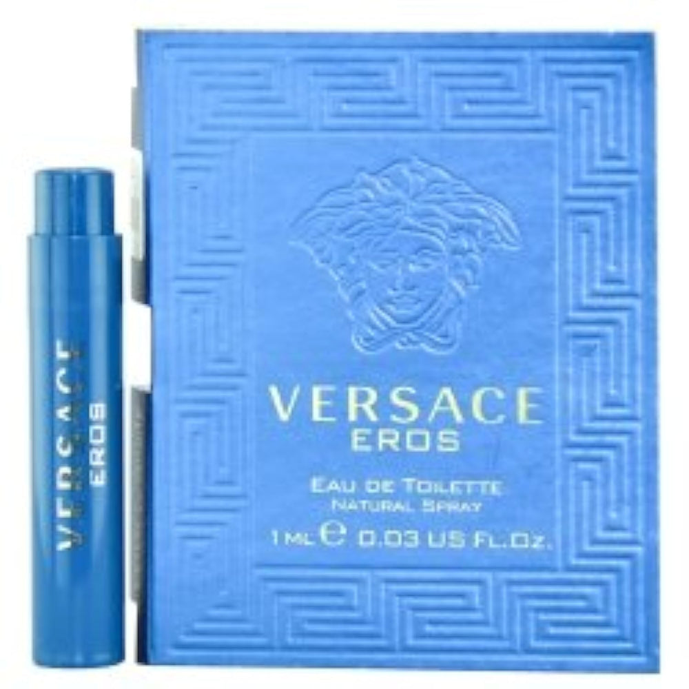 Versace Eros travel spray vial for on-the-go fragrance exploration.