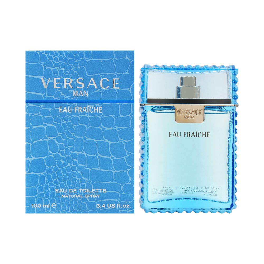 Versace Man Eau Fraiche bottle front, ideal for daily wear