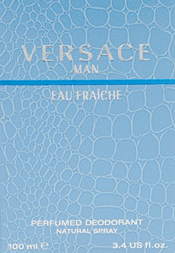 Versace Man Eau Fraiche deodorant spray application for confident mornings