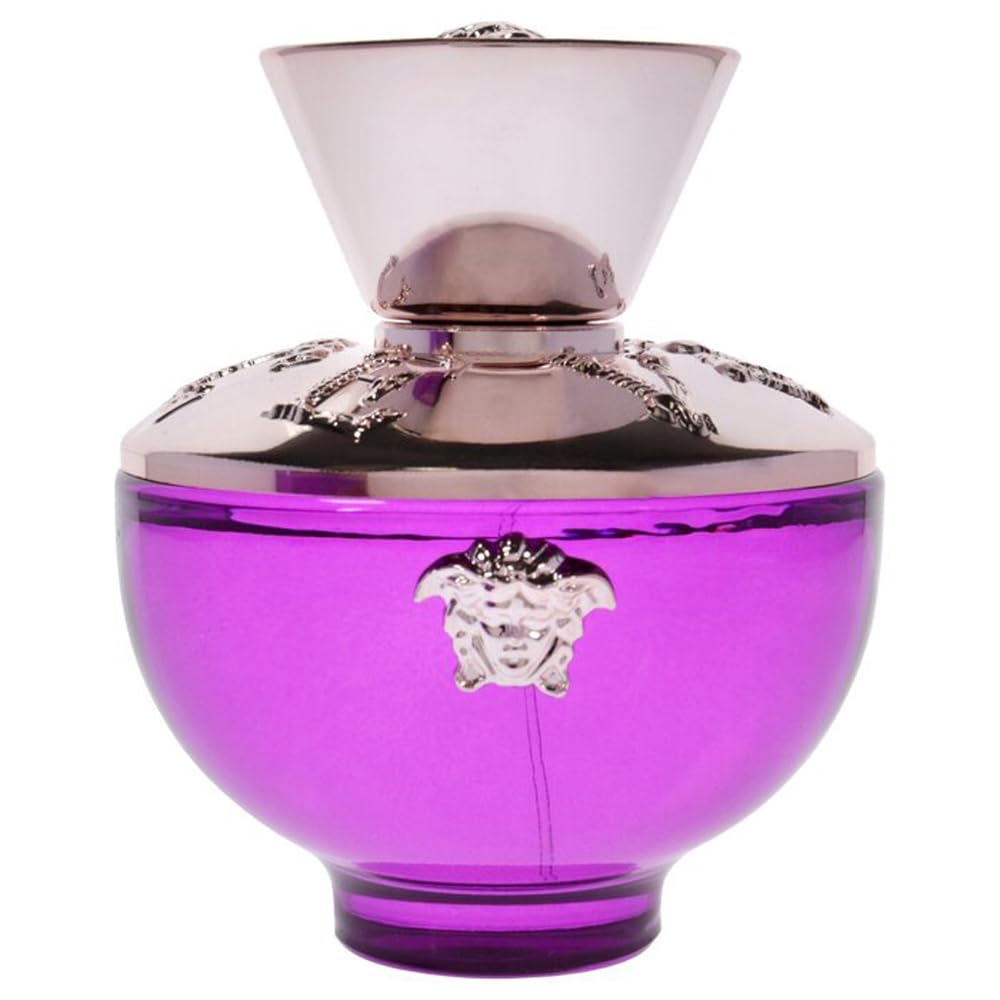 Versace Pour Femme Dylan Purple bottle for elegant evening wear and confident moments.