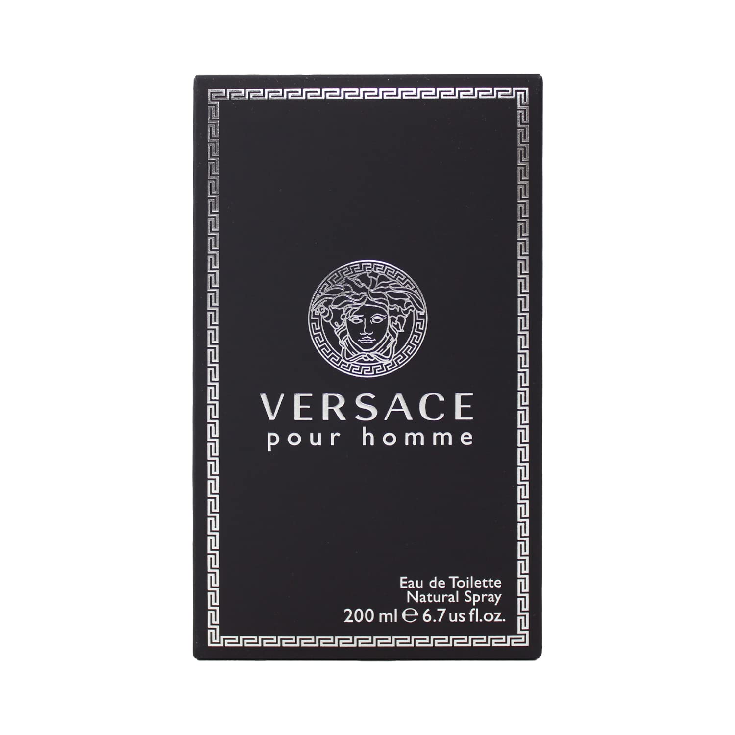 Versace Pour Homme bottle top view showing a fresh citrus opening for daily wear.