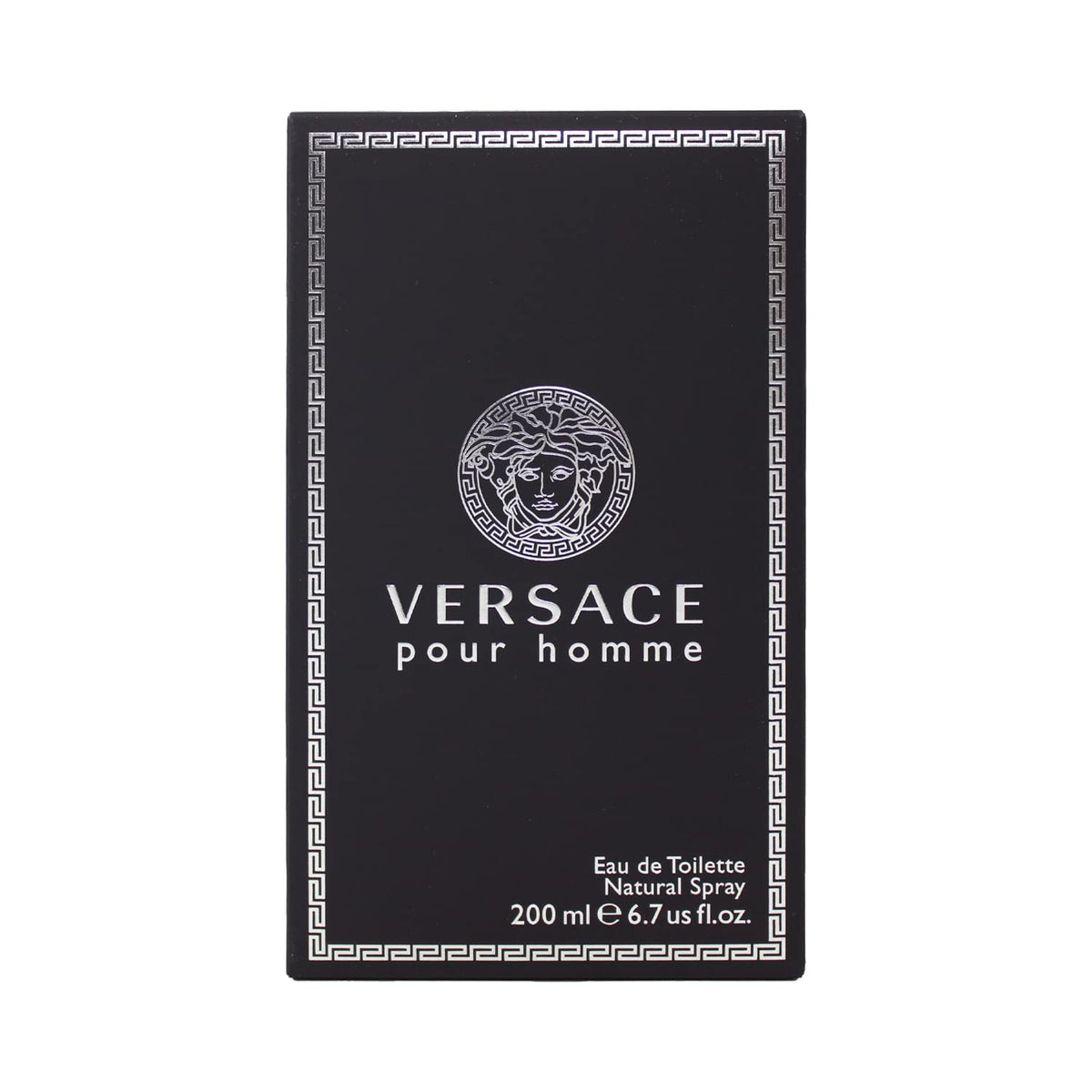 Versace Pour Homme bottle top view showing a fresh citrus opening for daily wear.