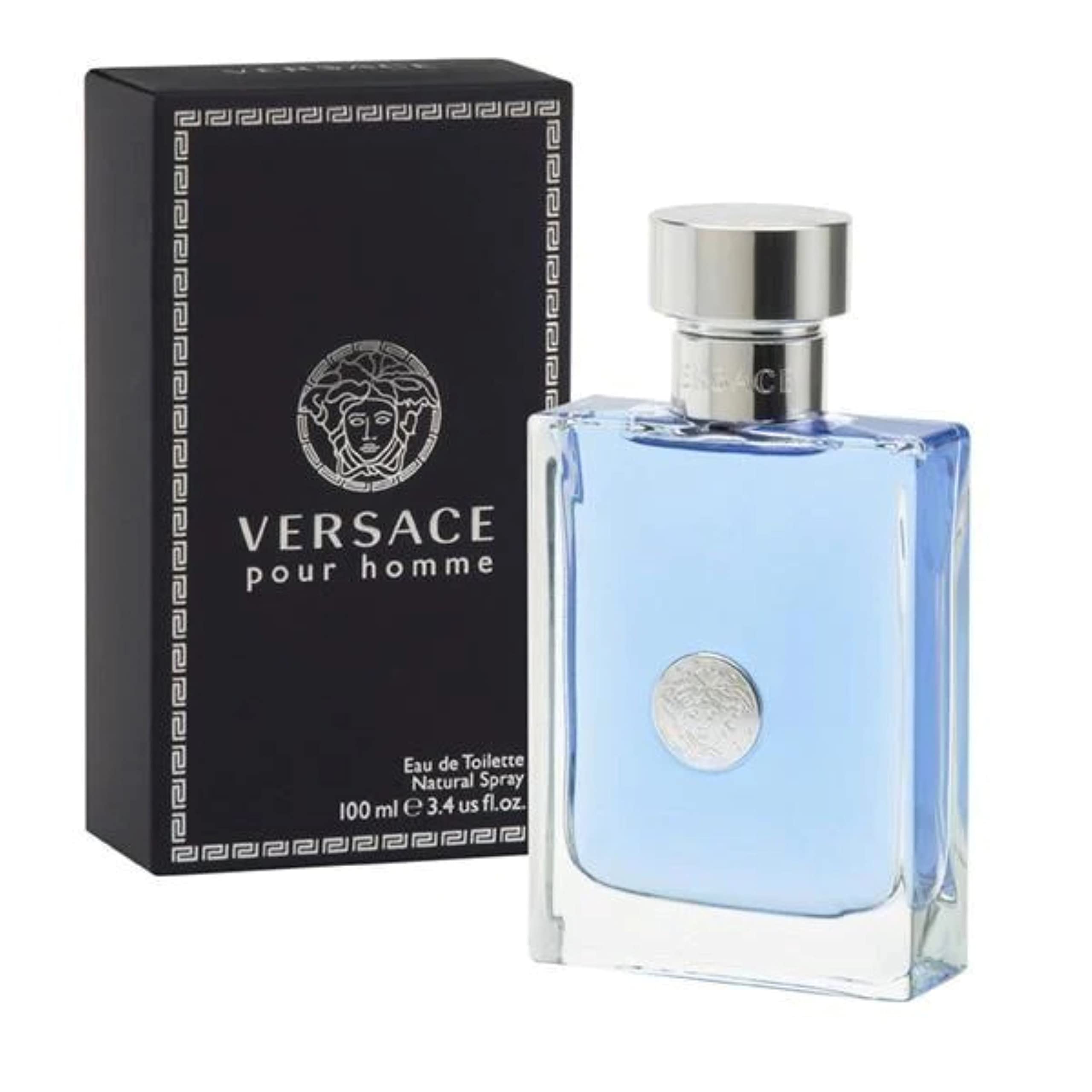 Versace Pour Homme cap detail, highlights luxury branding and durability.