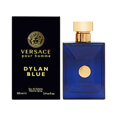 Versace Pour Homme Dylan Blue bottle front view, ideal for daily wear.