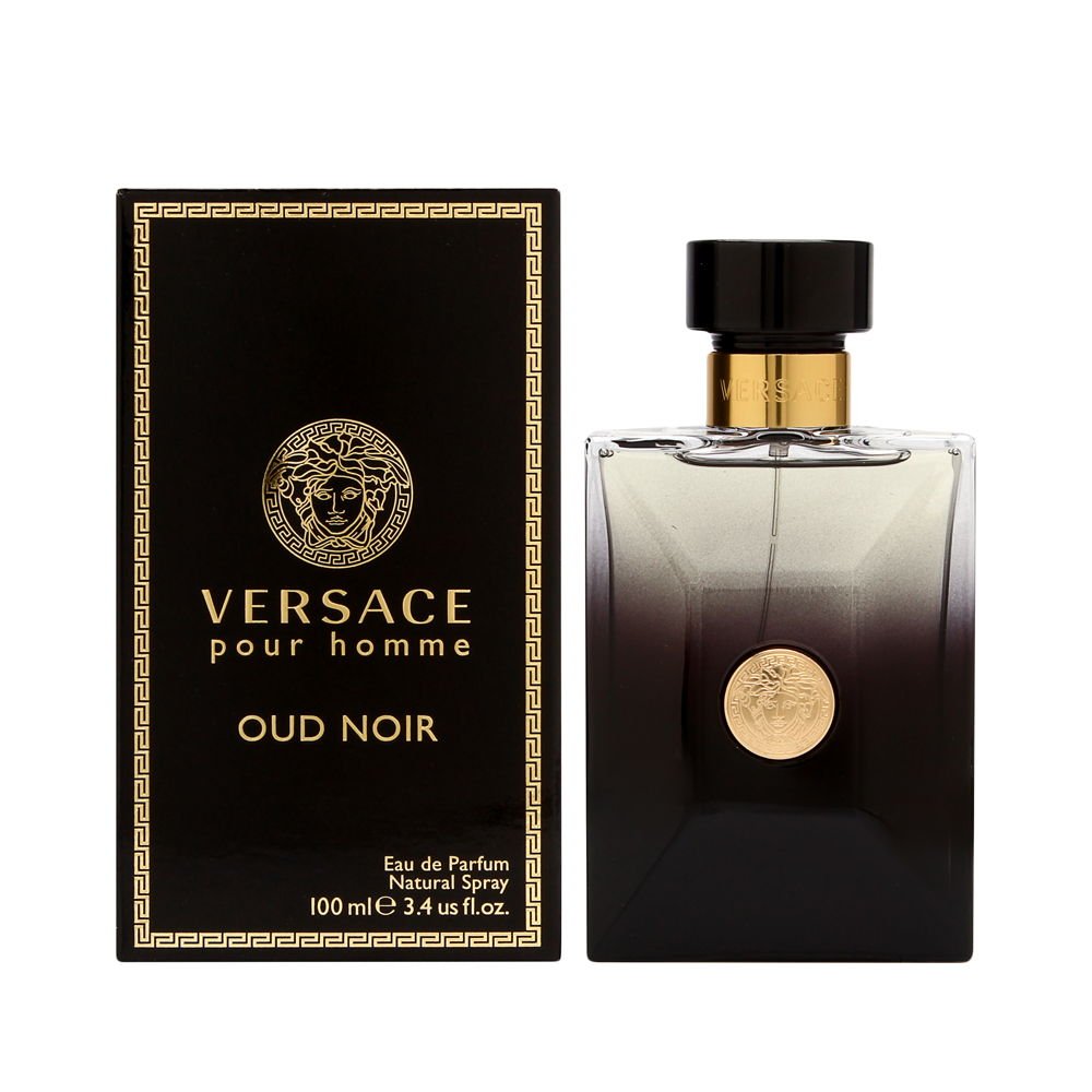 Versace Pour Homme Oud Noir bottle ideal for evening wear and confident style